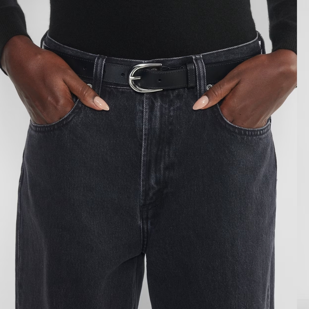 Aritzia Black Leather Belt